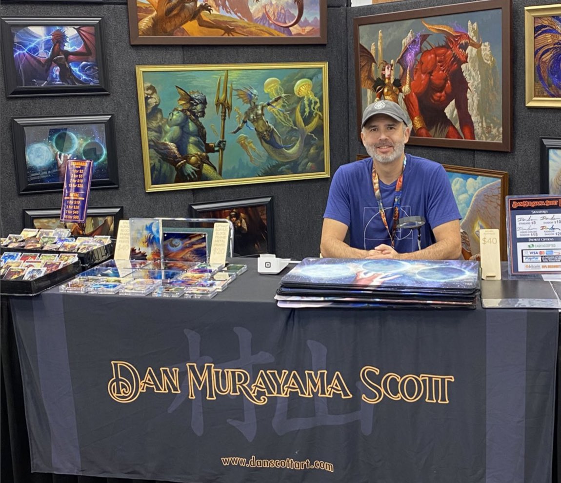 Dan Scott at his Artist Alley booth